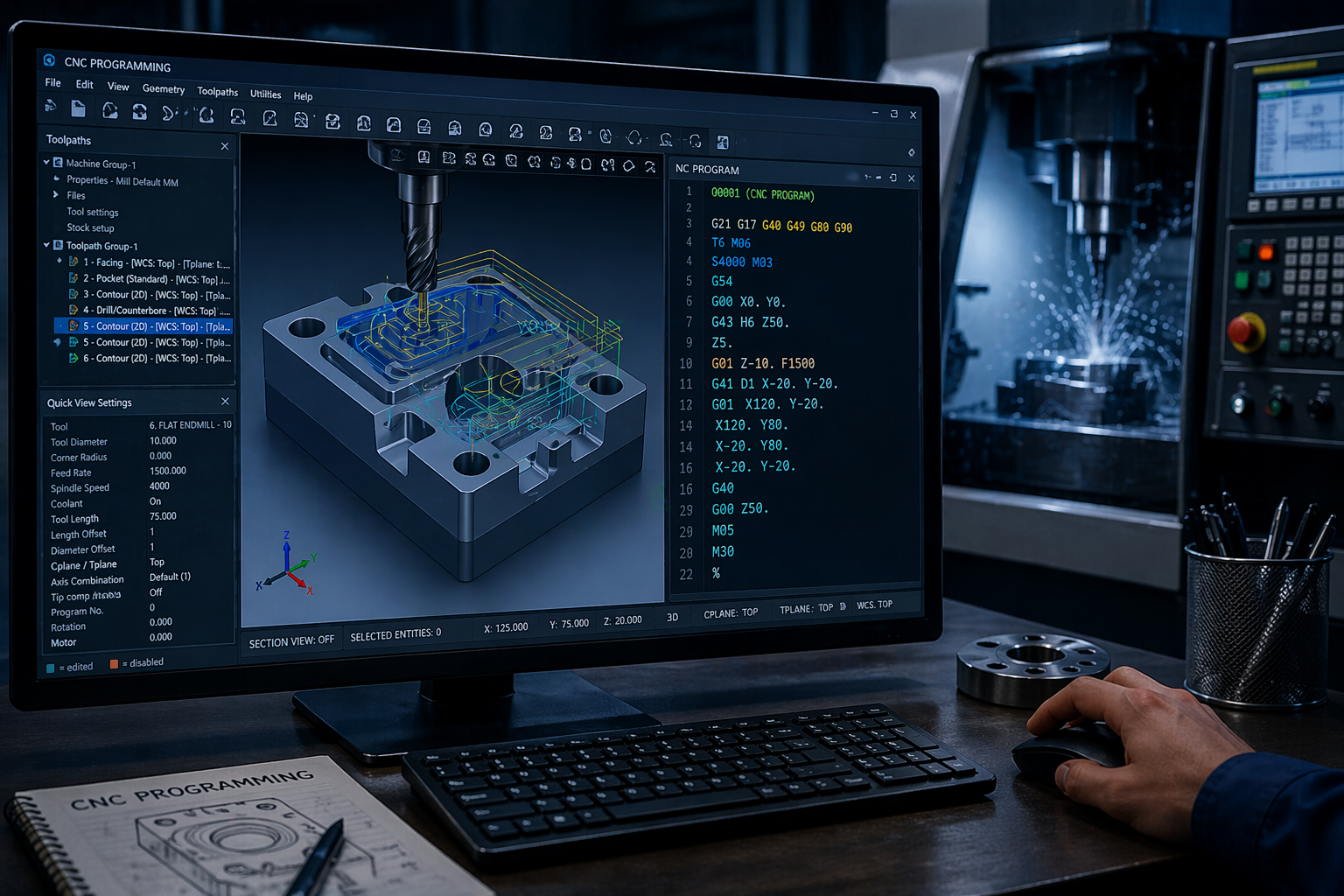 CNC programming workstation